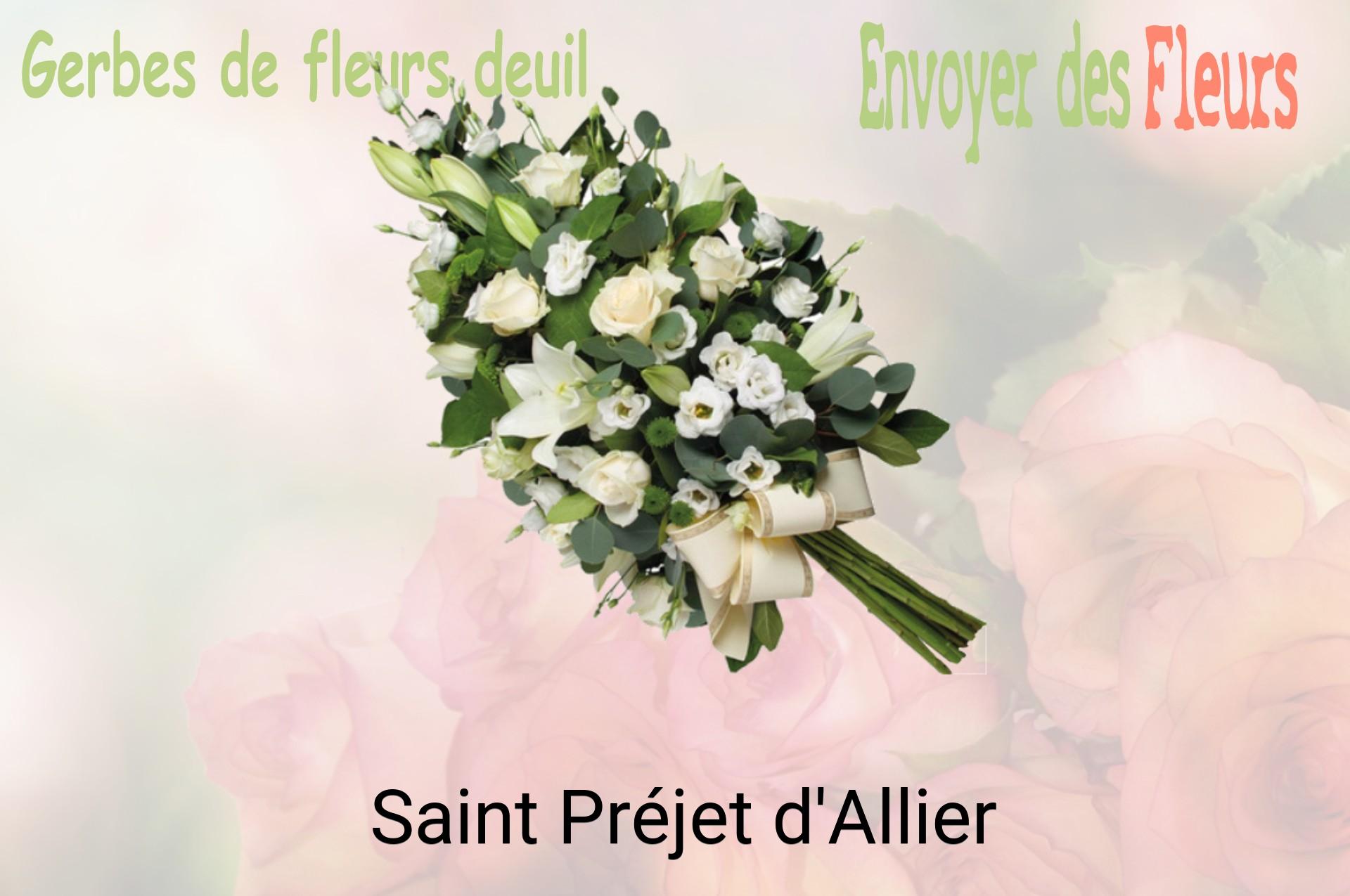 Gerbe de fleurs de deuil livrée à Saint-Préjet-d'Allier